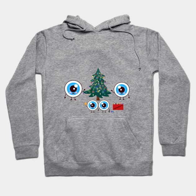 Eye Love Trimming the Tree Hoodie by Indiana Opticians Association